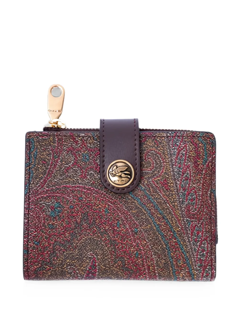 ETRO Arnica Paisley-print bifold wallet - Braun