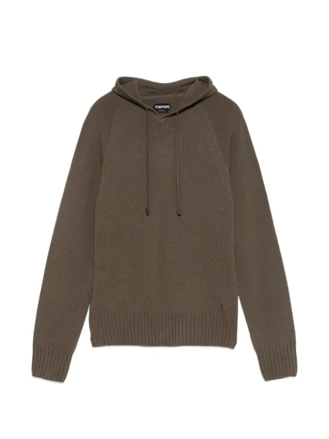 TOM FORD raglan-sleeve knitted hoodie