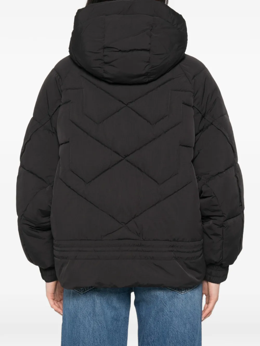 PINKO Donsjack met capuchon Zwart