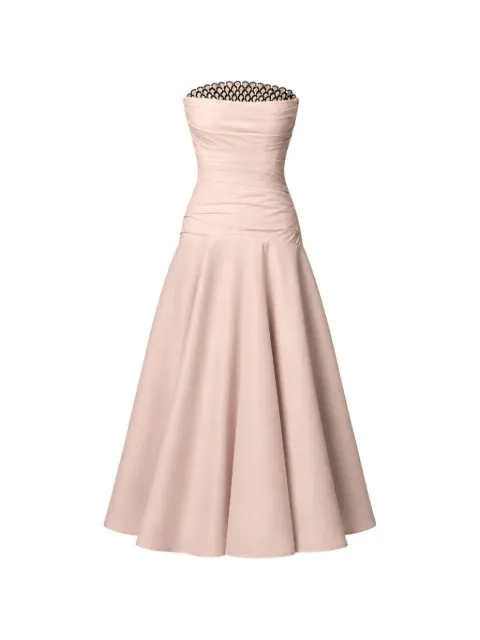Nafsika Skourti vestido midi Rhea con corpiño fruncido