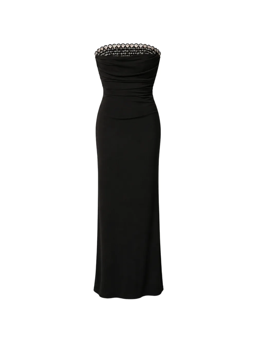 Nafsika Skourti Joni Midi Crystal-embellished Dress In Black