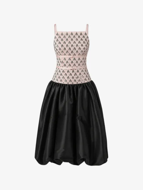 Nafsika Skourti Astra Bloom crystal-embellished midi dress