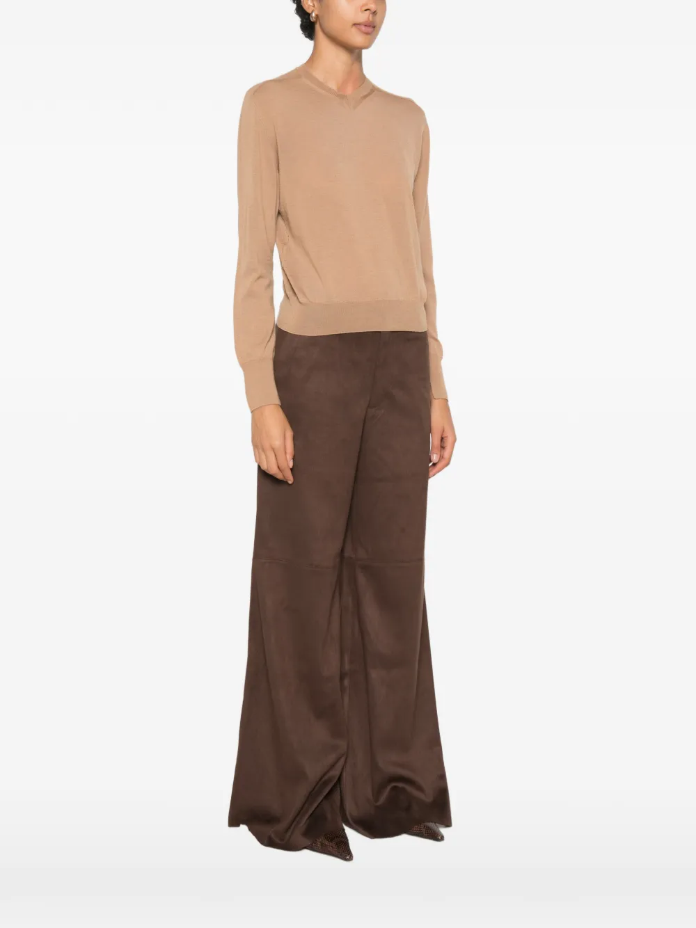 Herno Trui met V-hals Beige