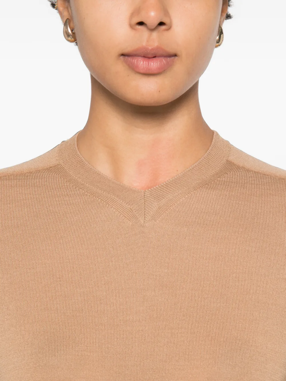 Herno Trui met V-hals Beige