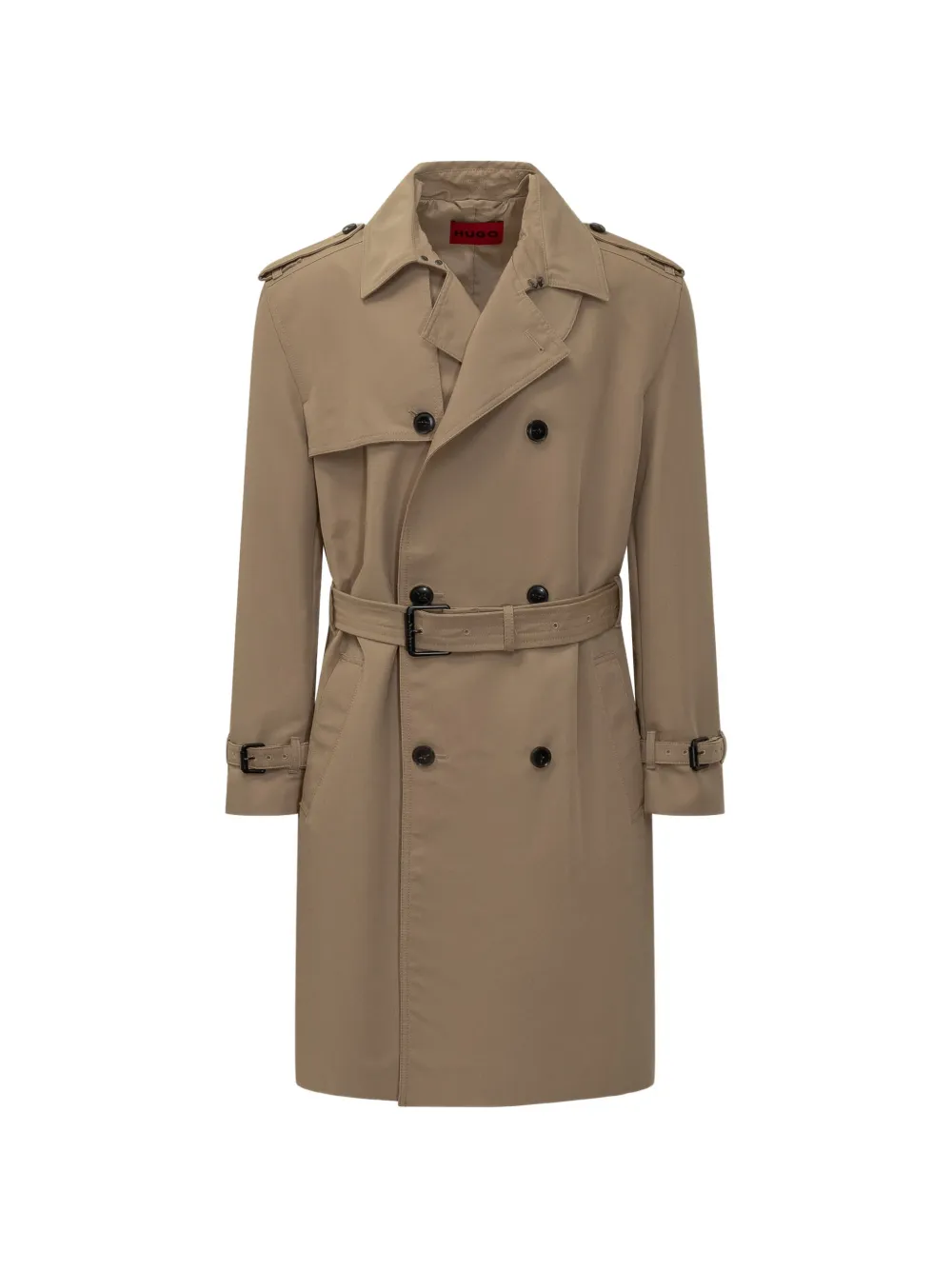 BOSS cotton-blend gabardine trench coat - Tons neutres