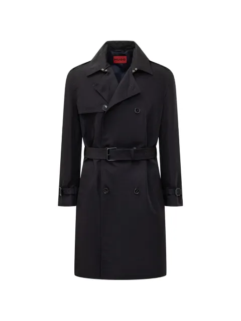 BOSS cotton-blend gabardine trench coat
