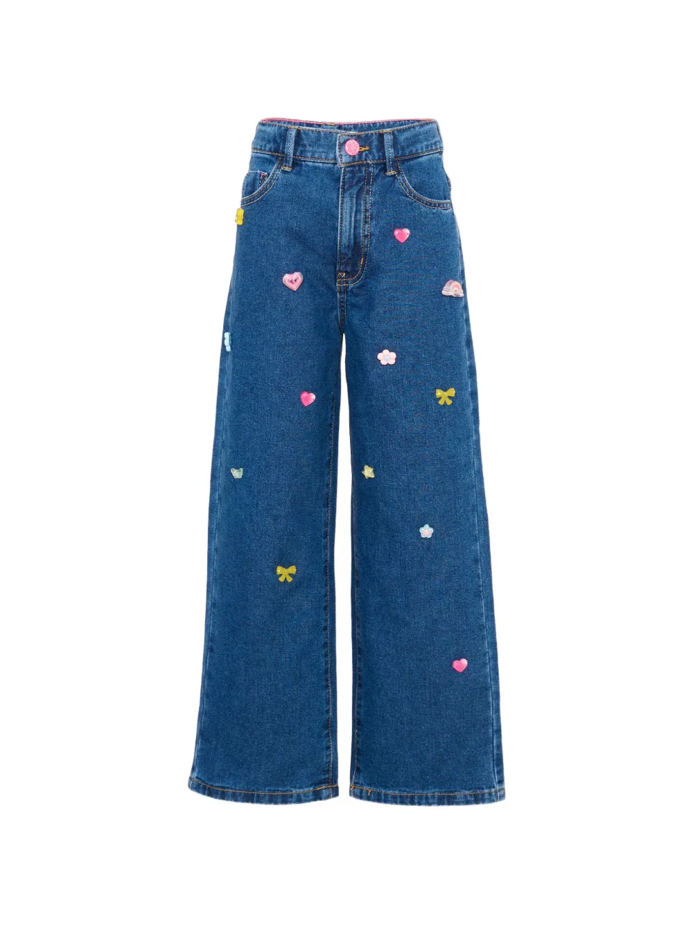 Billieblush appliqué wide-leg jeans