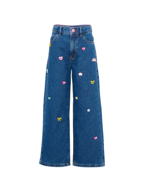 Billieblush appliqué wide-leg jeans