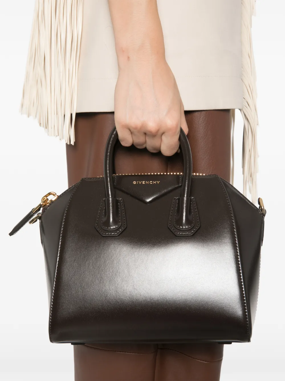 Givenchy Mini Antigona Bag in Brown, view 2