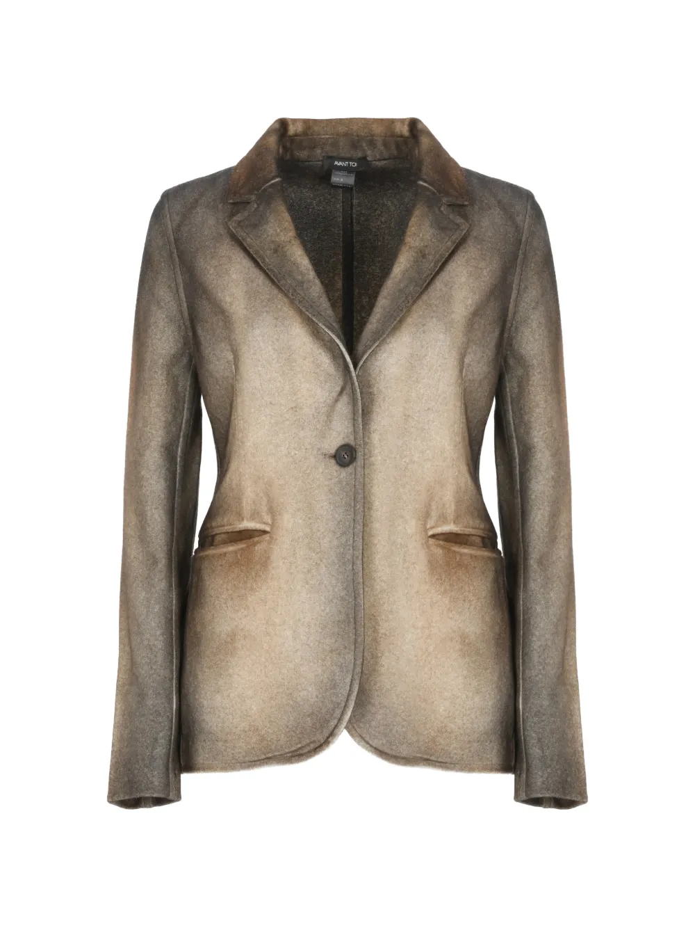 Avant Toi Single-breasted Wool-blend Blazer In Brown