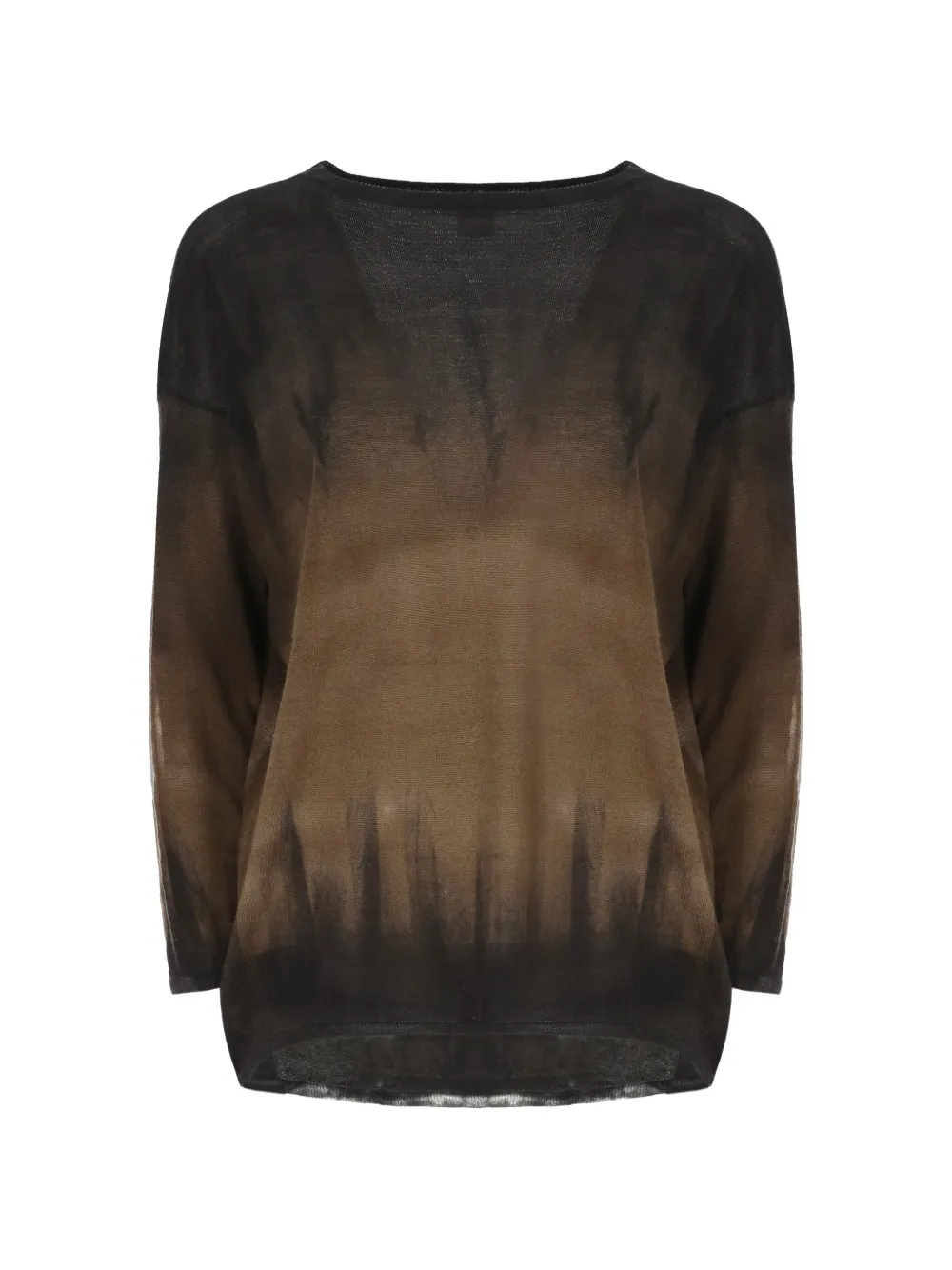 Avant Toi tie-dye boat-neck sweater - Marrone