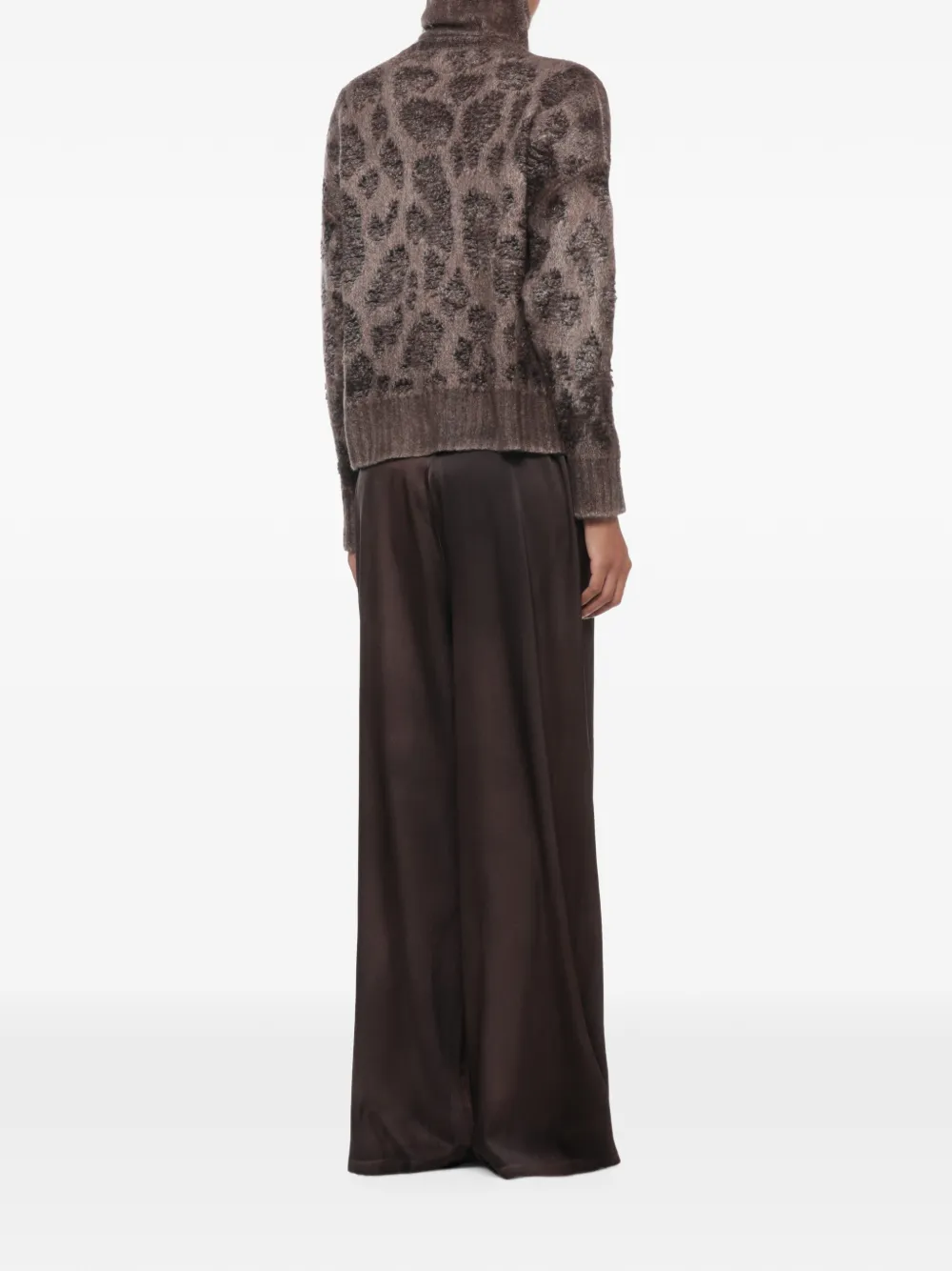 Avant Toi Sweater met luipaardprint Bruin