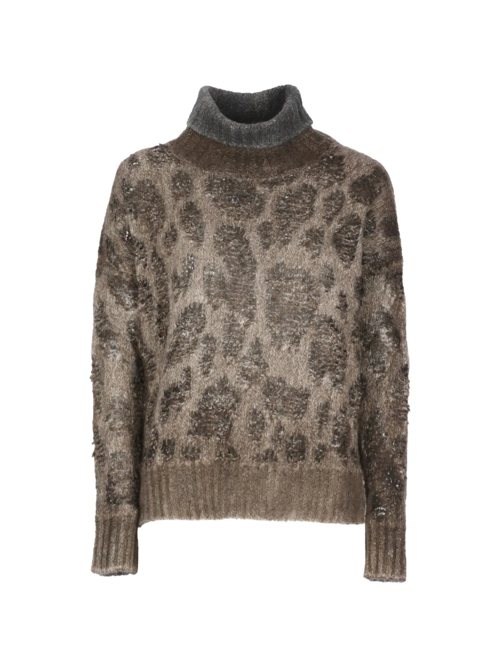 Avant Toi leopard-print sweater - Brown