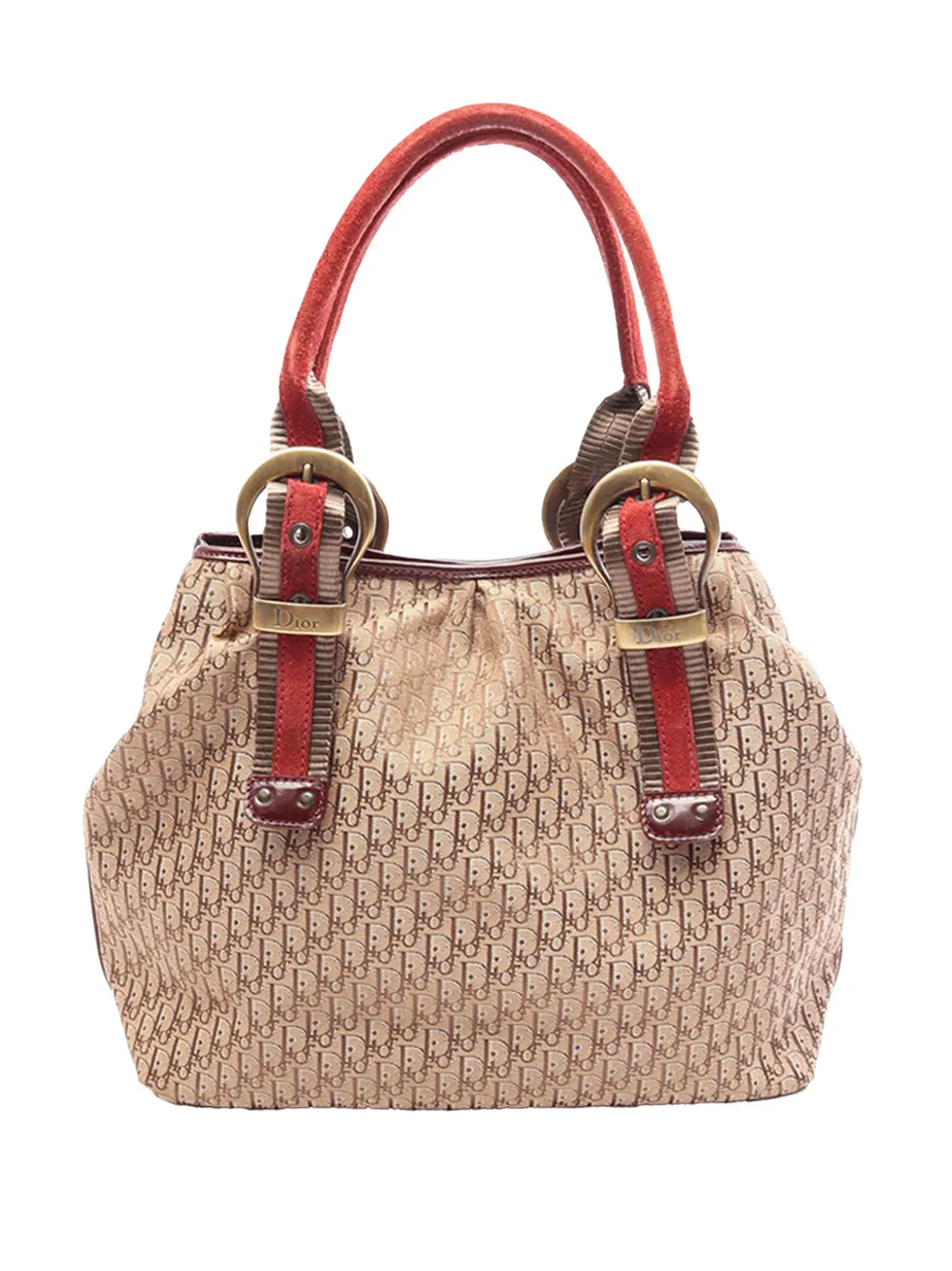 Pre-owned Dior 1990-2010 Issimo Trotter Canvas Tote Bag In Neutrals