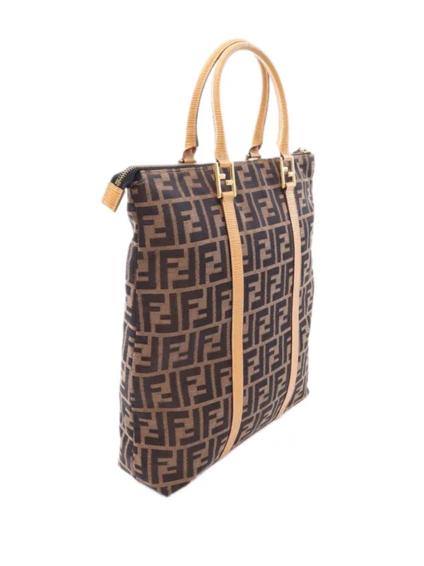 Fendi Pre-Owned 2000-2010 Zucca Canvas Tote Bag | Brown | FARFETCH