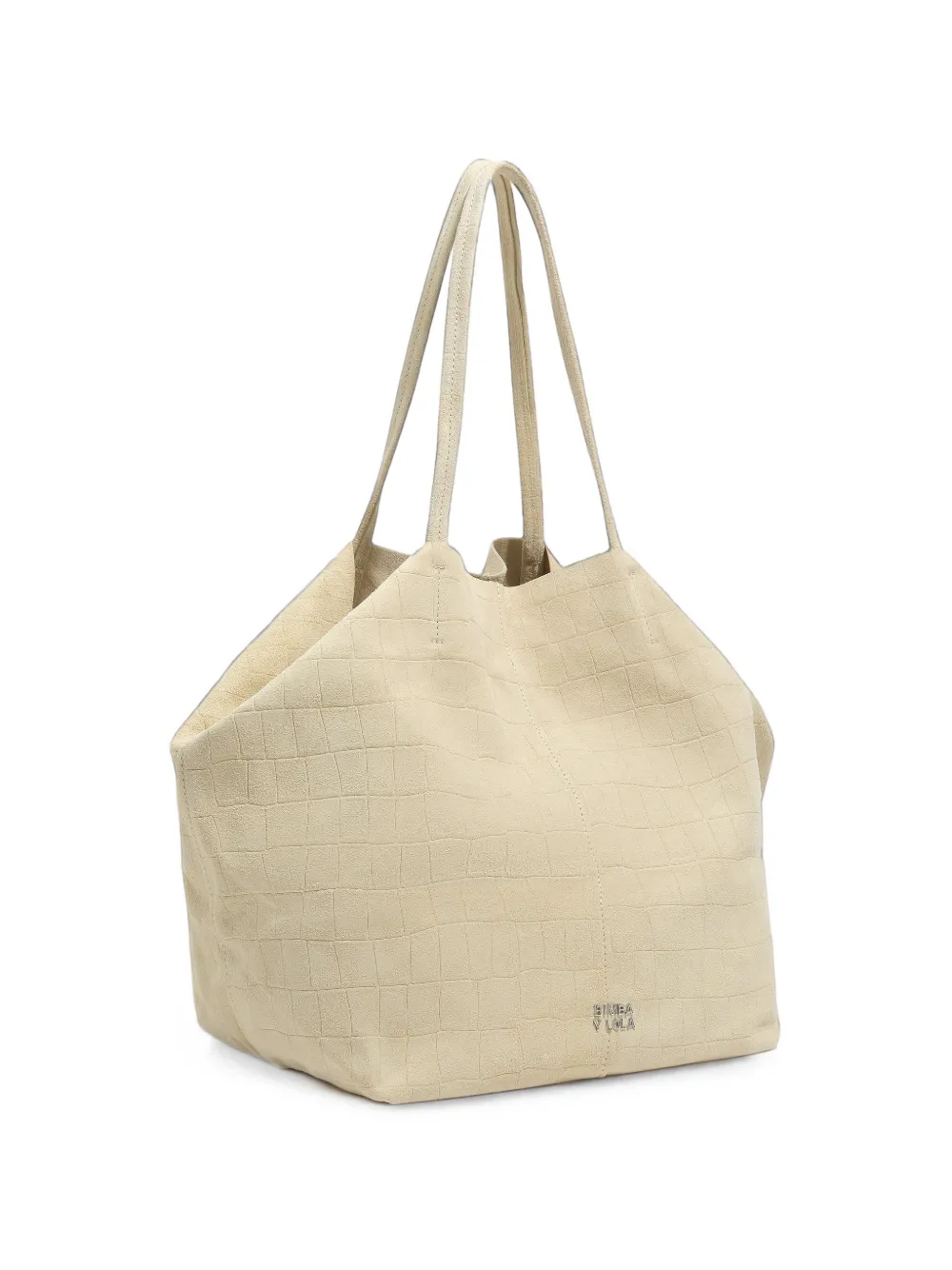BIMBA Y LOLA grand sac à main en daim jaune clair - Tons neutres BIMBA Y LOLA grand sac à main en daim jaune clair - Tons neutres
