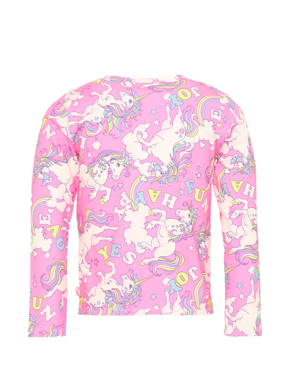 Billieblush unicorn-print long-sleeve T-shirt Roze