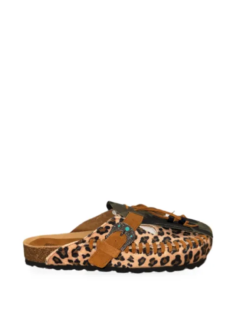 TAJI Caribe leopard-print mules