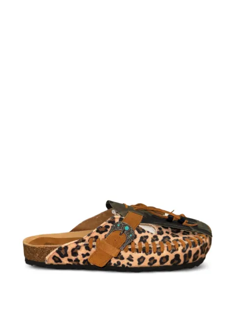 TAJI Caribe leopard-print mules