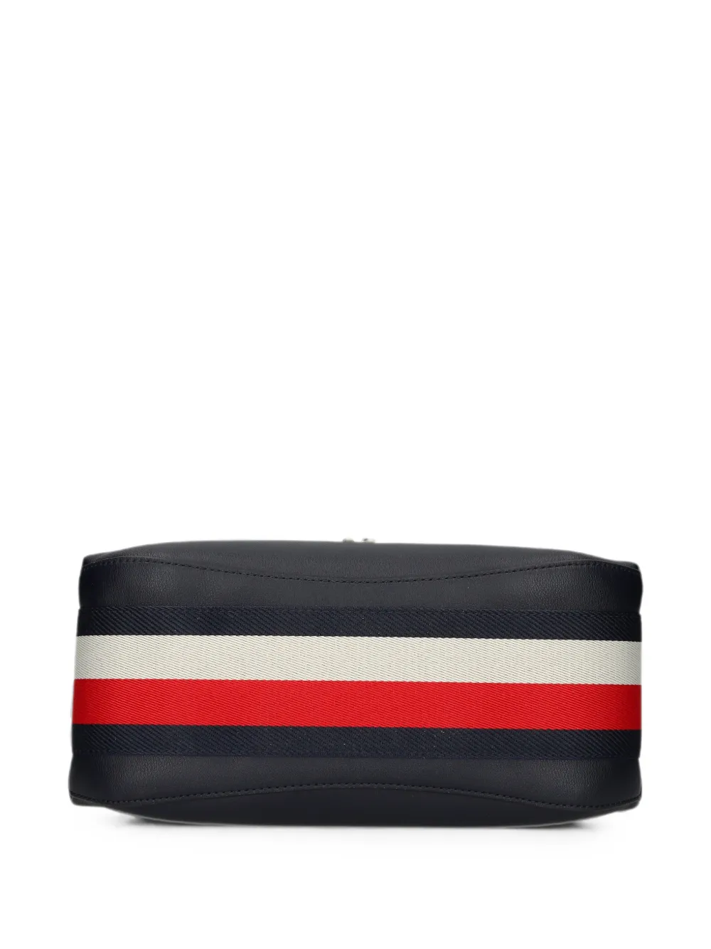 Tommy Hilfiger Gestreepte schoudertas met logo-plakkaat Blauw