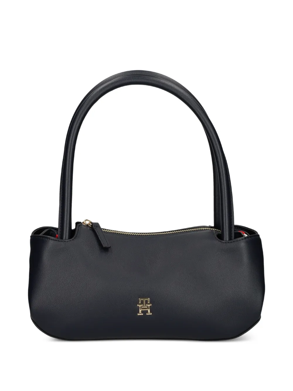 Tommy Hilfiger Gestreifte Schultertasche mit Logo-Schild - Blau