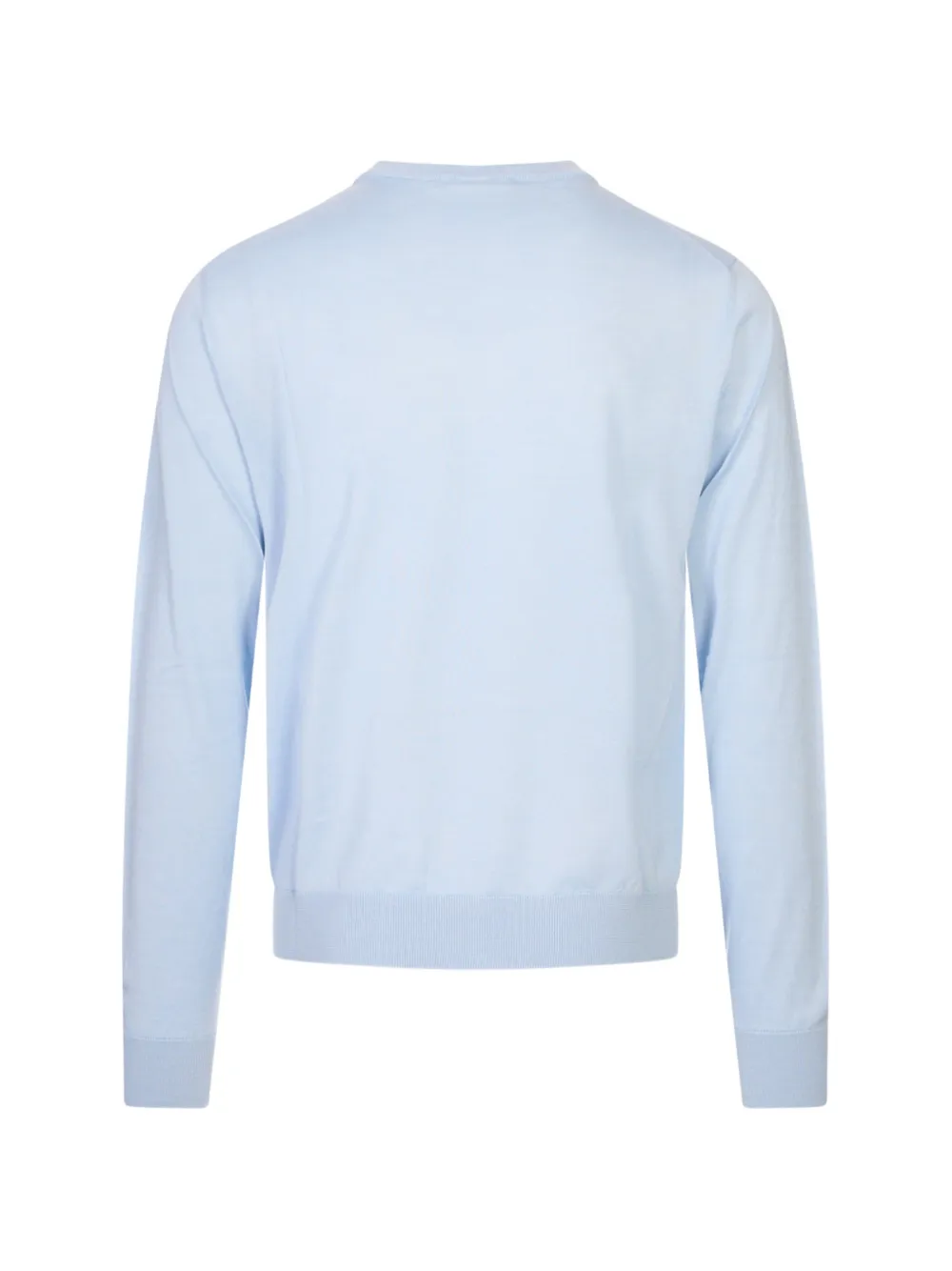 Canali Long-sleeved Knitted Pullover In Blue
