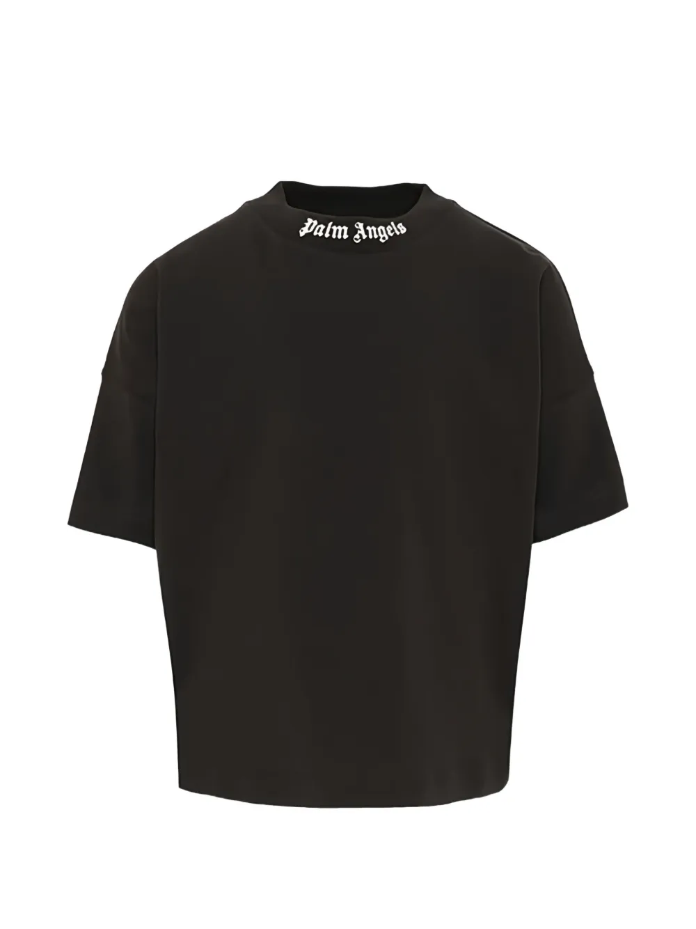 Palm Angels Kids logo-print drop-shoulder T-shirt - Nero