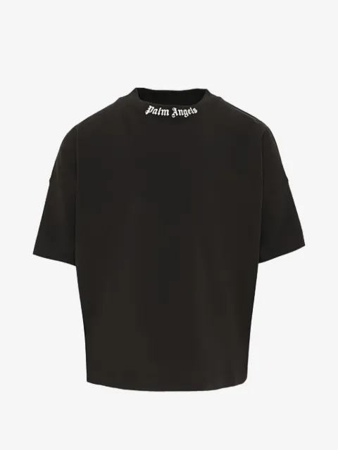 Palm Angels Kids logo-print drop-shoulder T-shirt