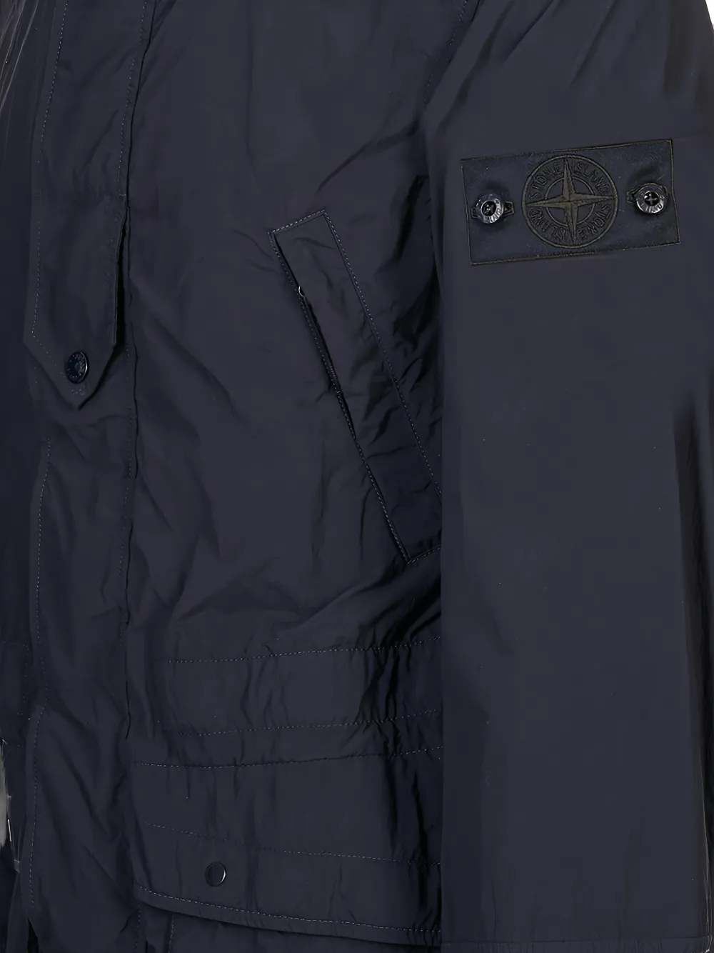 Stone Island Q100024 Nylon Smerigliato_S.I. Ghost jack Blauw