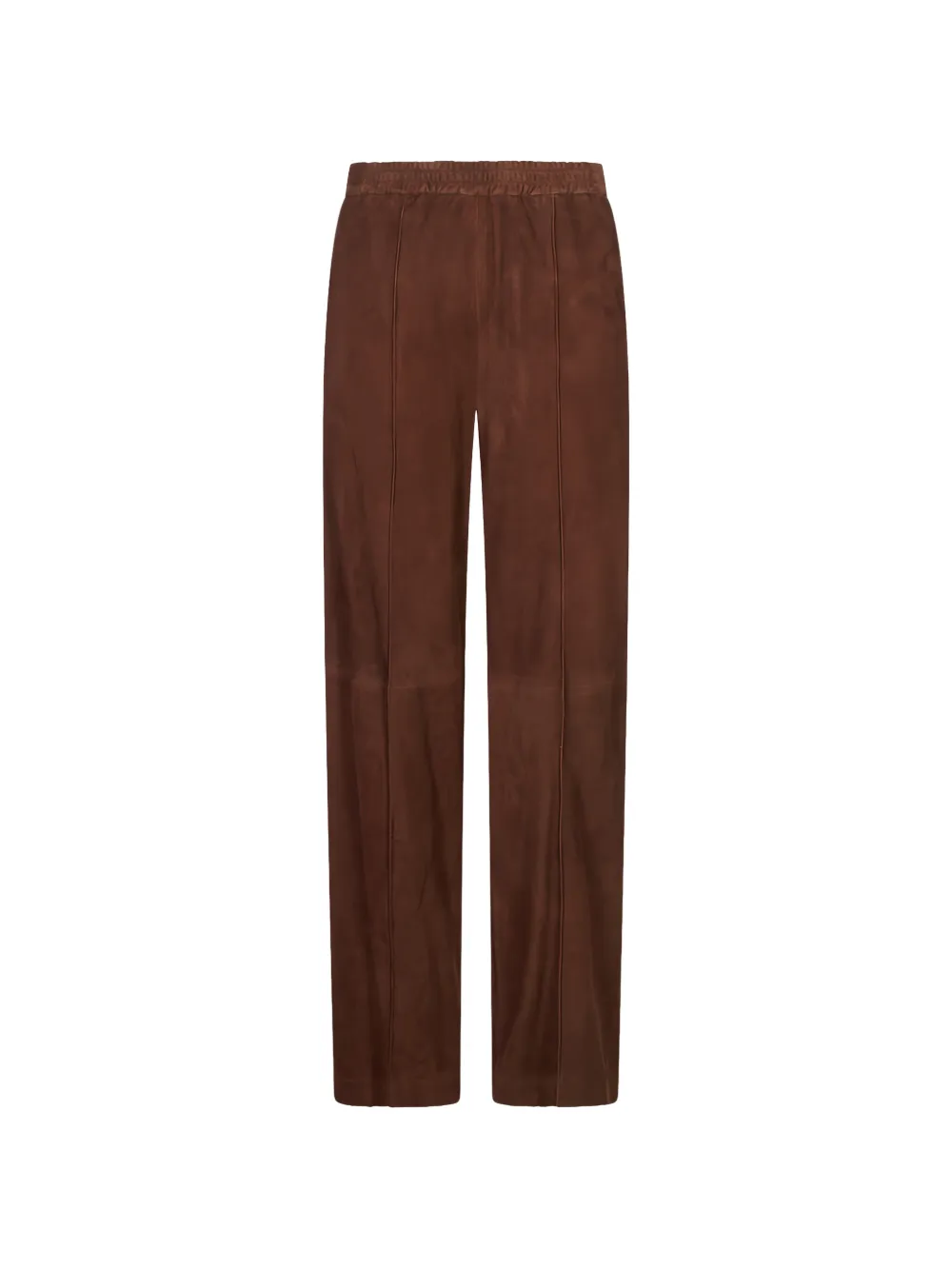 Fabiana Filippi suede straight-leg trousers - Marrone