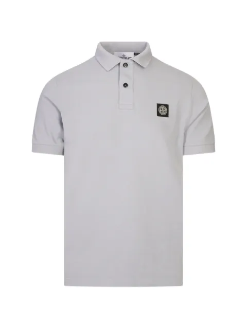 Stone Island logo-patch polo shirt