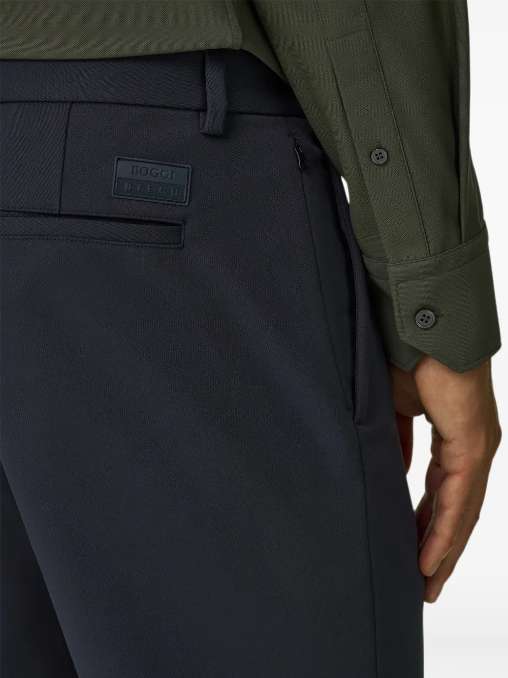 Boggi Milano B Tech broek van technische stof Blauw