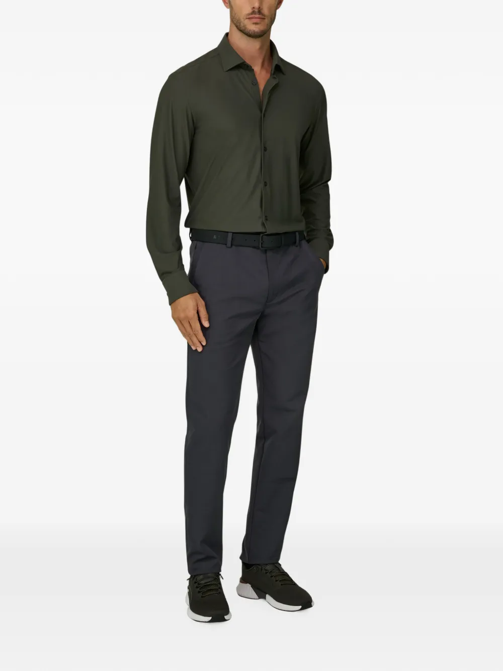 Boggi Milano B Tech broek van technische stof Blauw