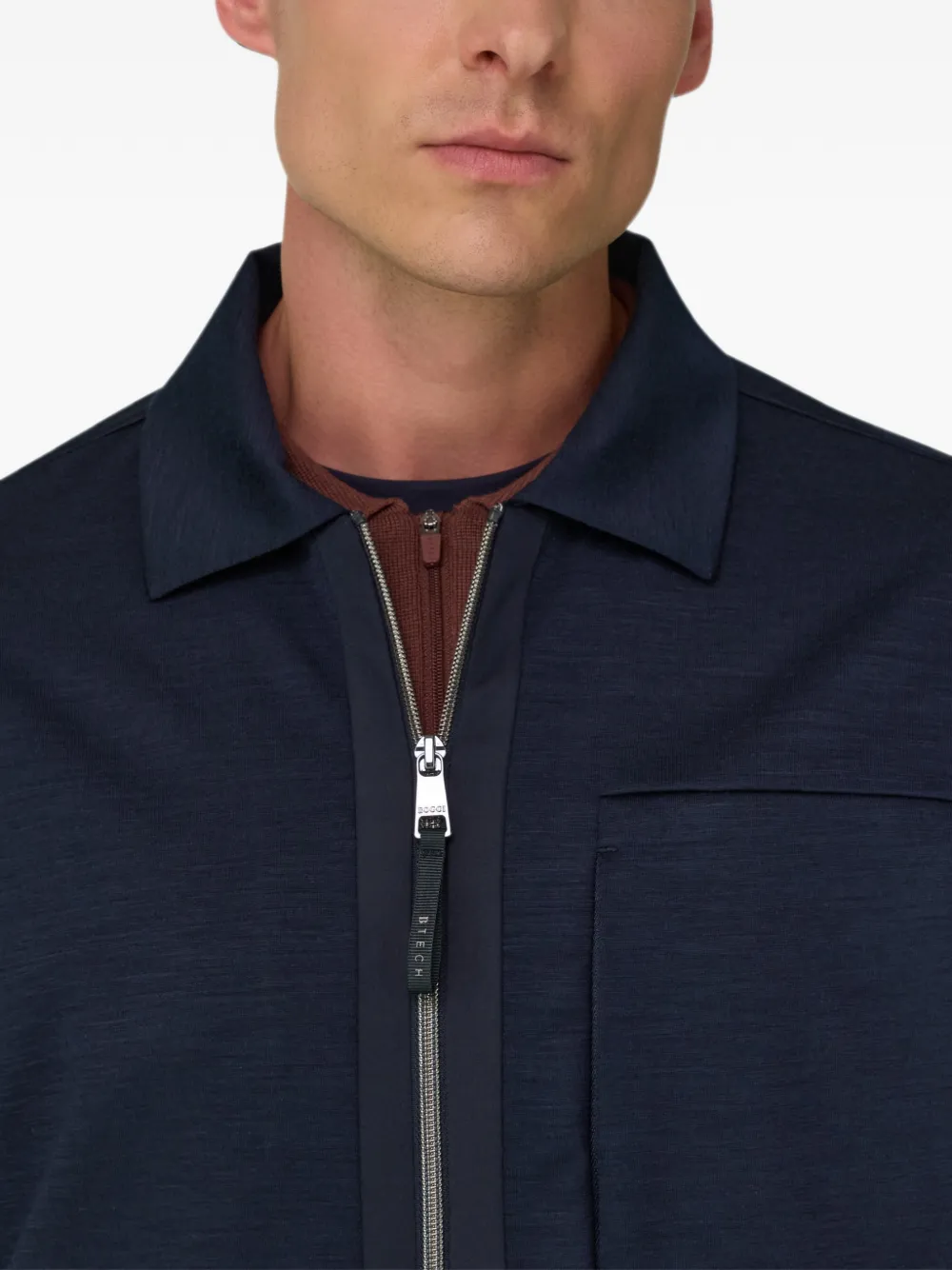 Boggi Milano WOOLTECH shirtjack Blauw