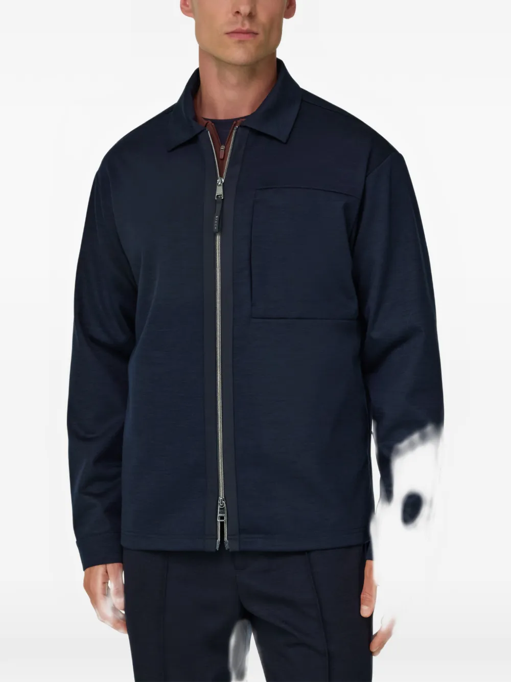 Boggi Milano WOOLTECH shirtjack Blauw