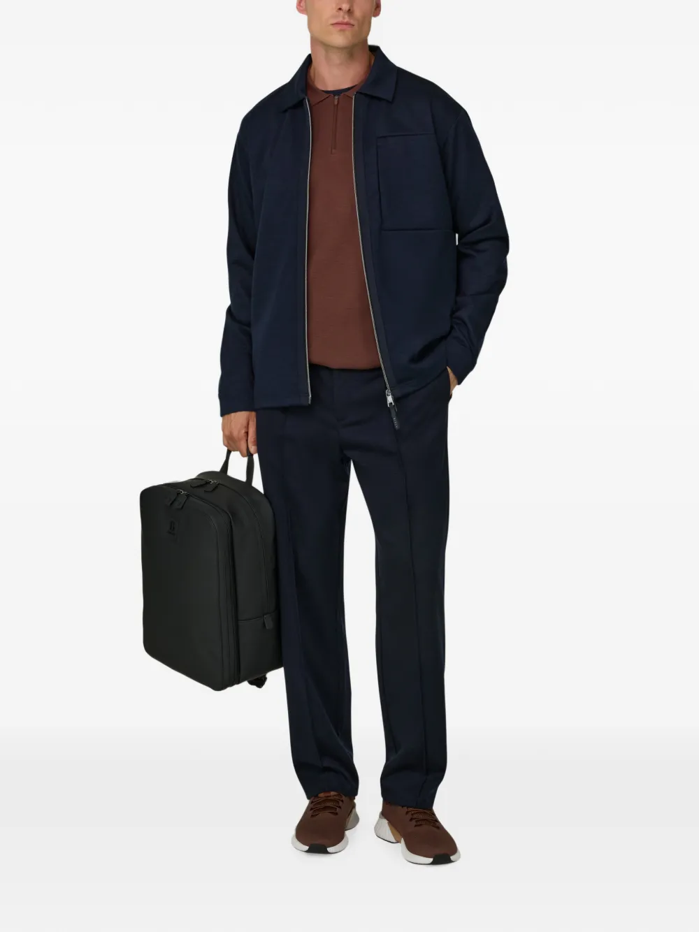 Boggi Milano WOOLTECH shirtjack Blauw