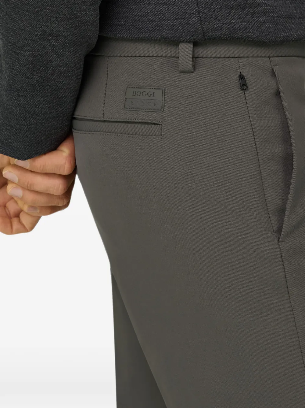 Boggi Milano B Tech broek van technische stof Grijs