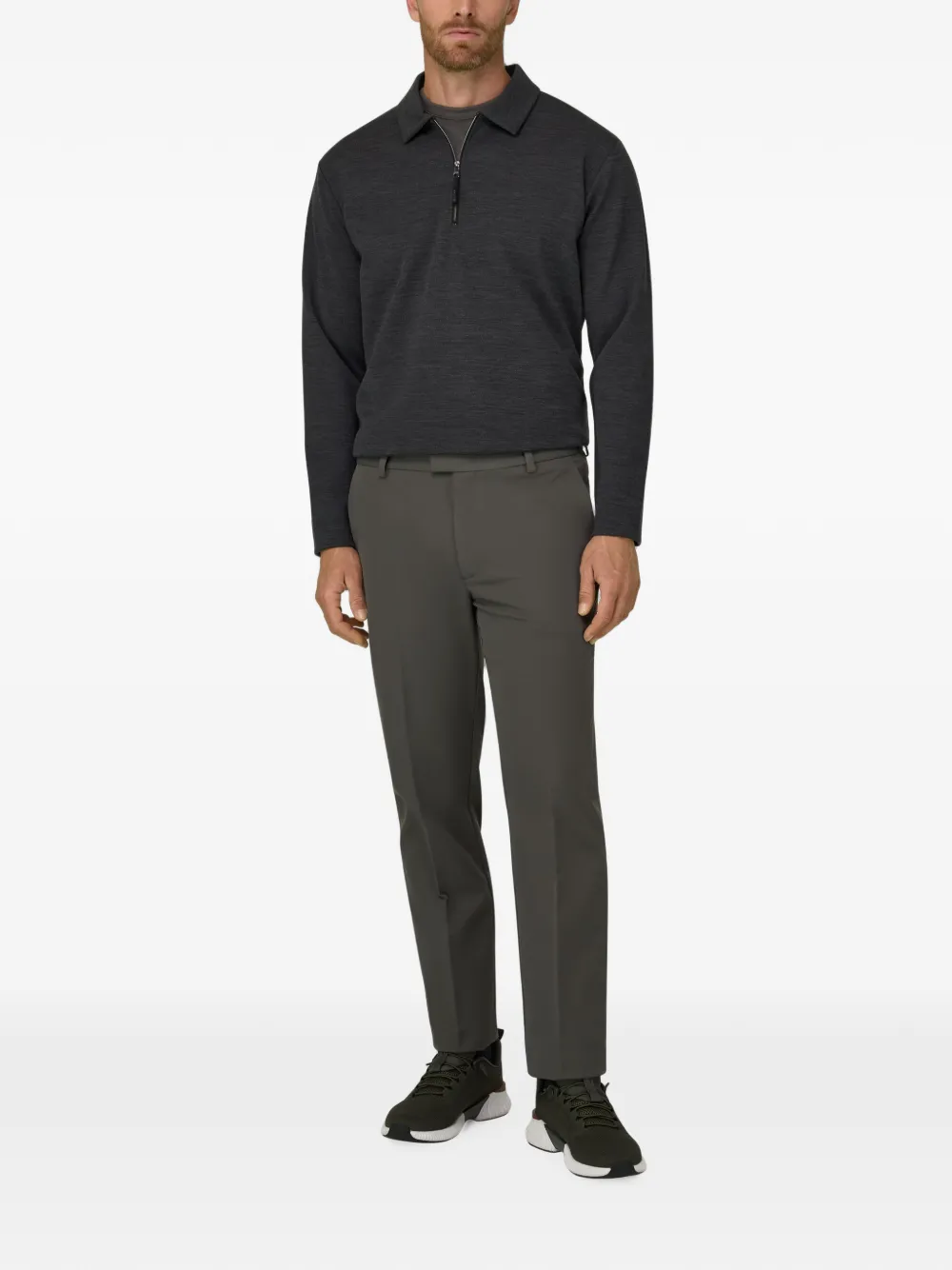 Boggi Milano B Tech broek van technische stof Grijs