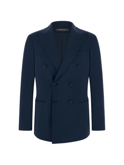 Boggi Milano blazer double-breasted structured stretch-nylon B Tech