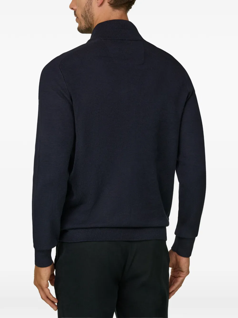 Boggi Milano Trui van merinowolblend met rits Blauw