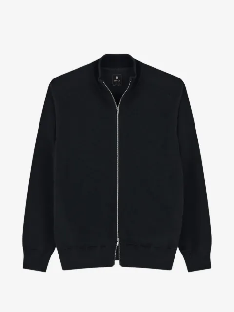 Boggi Milano full-zip jumper in merino wool blend WOOLTECH