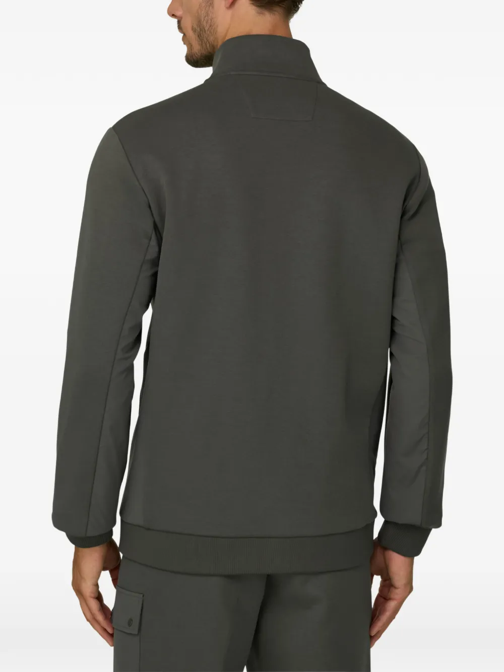Boggi Milano Scuba B Tech sweater van katoenblend met rits Grijs