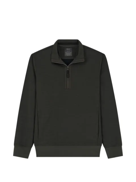 Boggi Milano Felpa in misto lana WOOLTECH con mezza zip