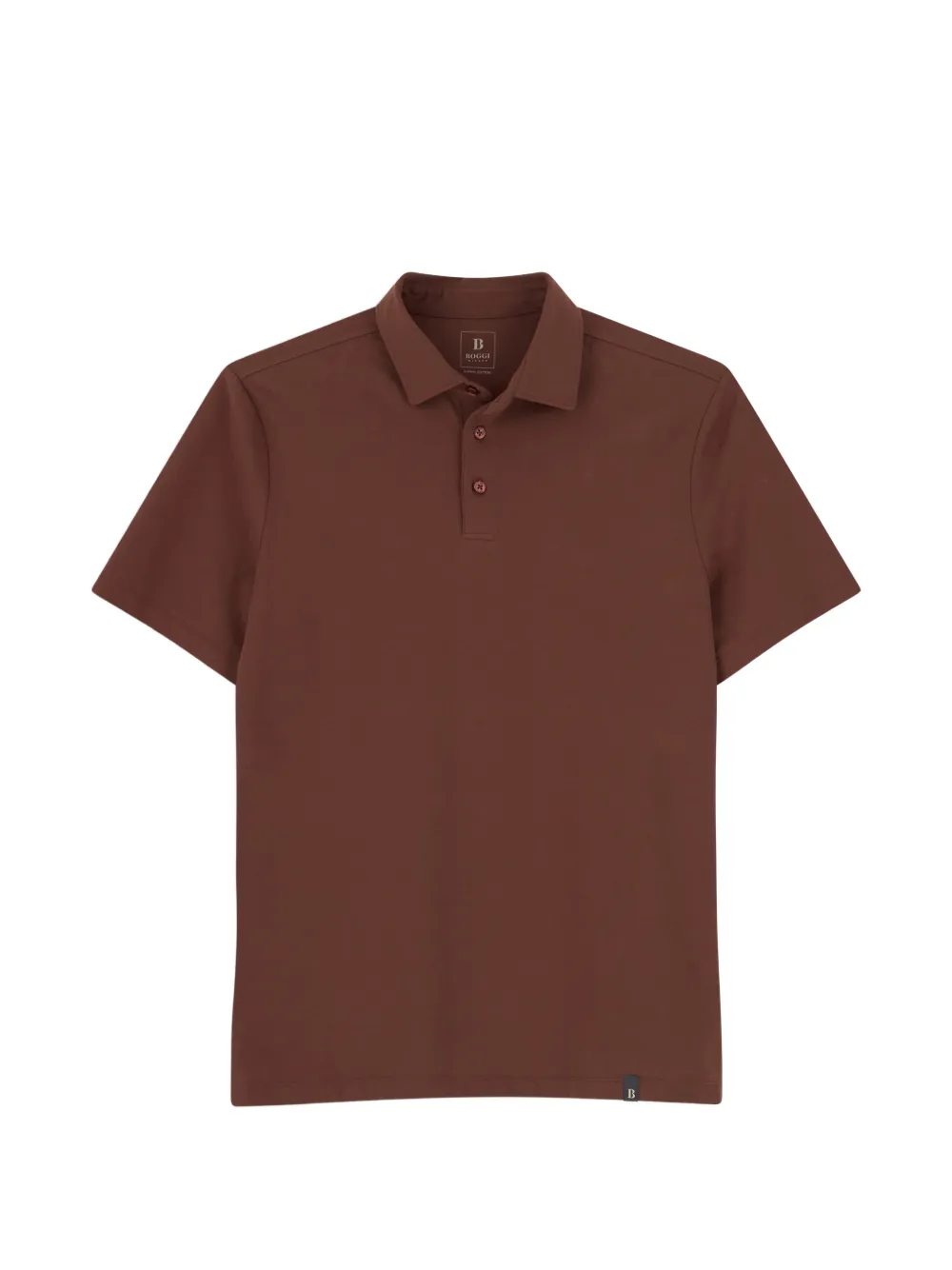 Boggi Milano polo in stretch Supima cotton jersey | Brown | Image 1