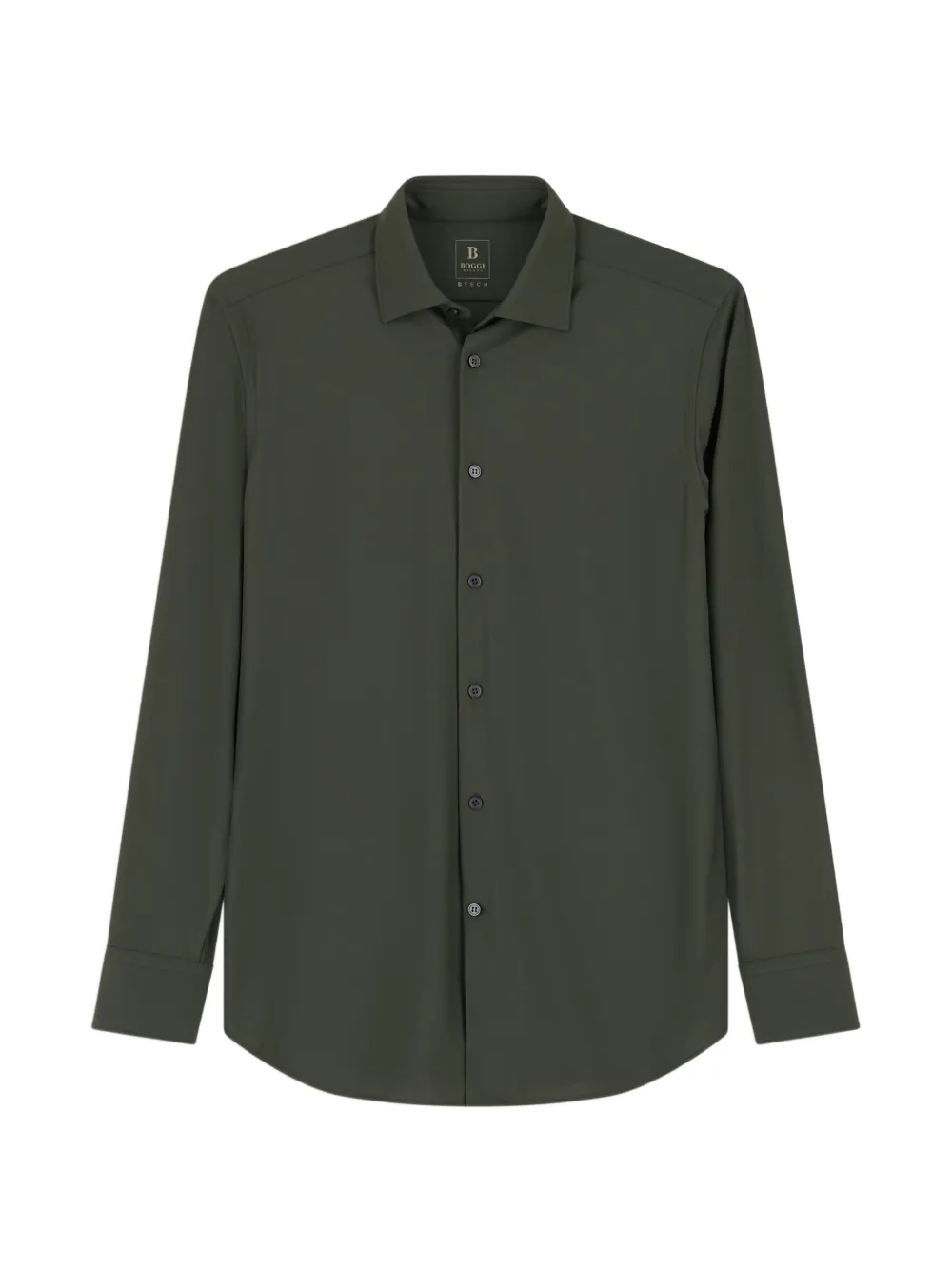Boggi Milano shirt in stretch-nylon B Tech slim fit - Verde