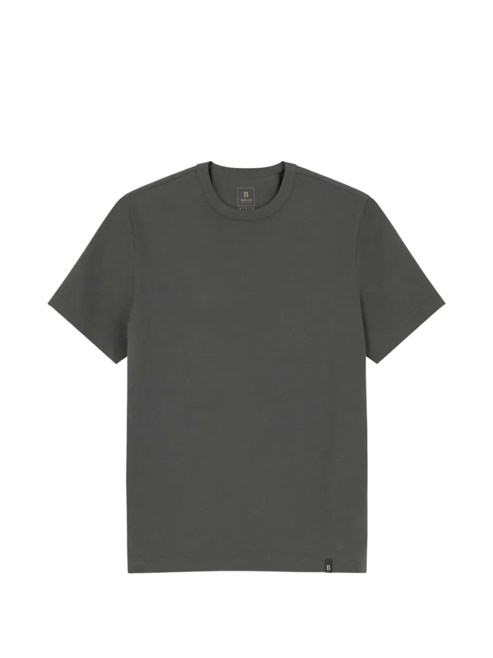 Boggi Milano T-shirt in diagonal cotton blend jersey B Tech | Grey | Image 1