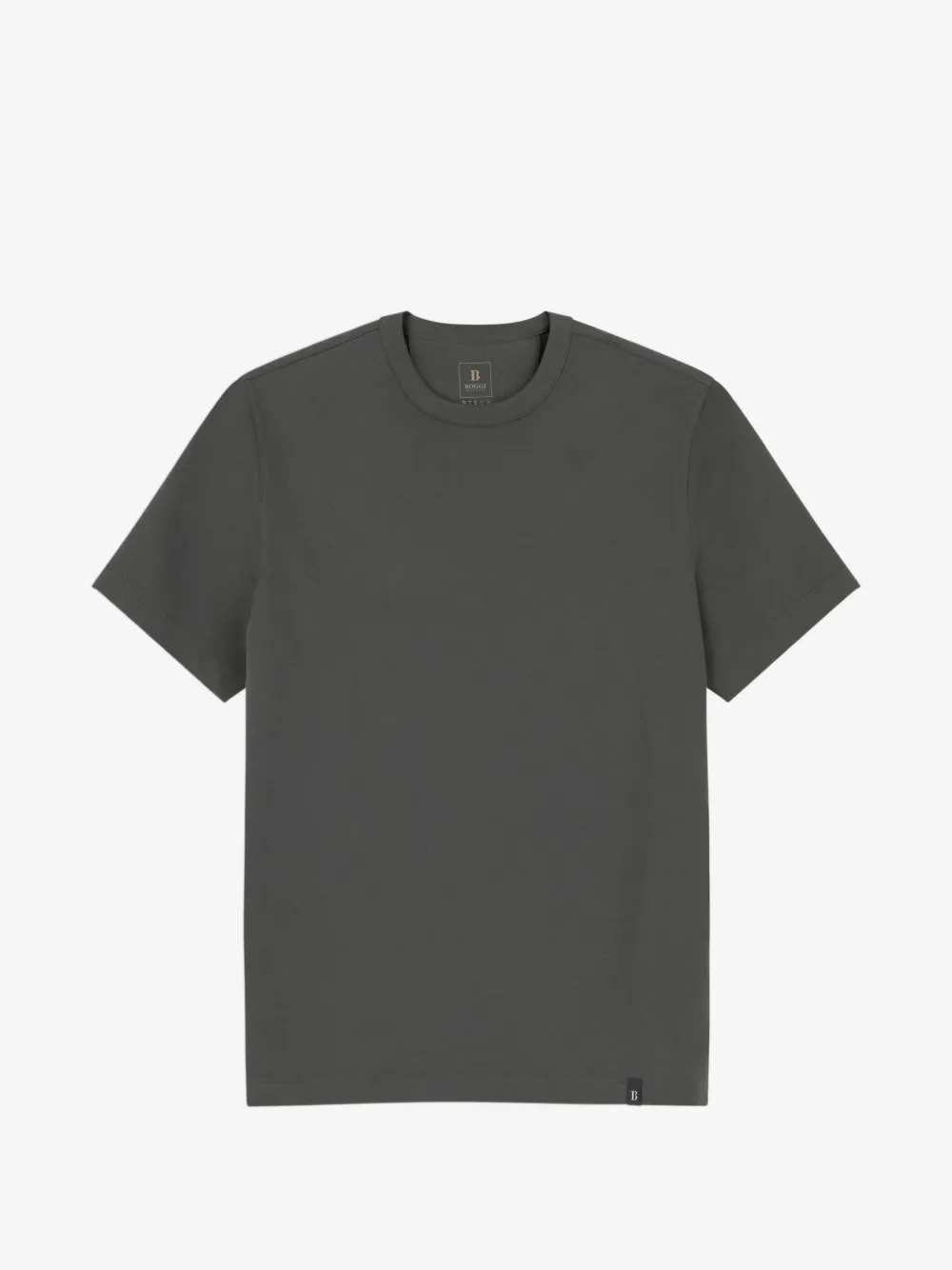 Boggi Milano T-shirt in diagonal cotton blend jersey B Tech | Grey | Image 1