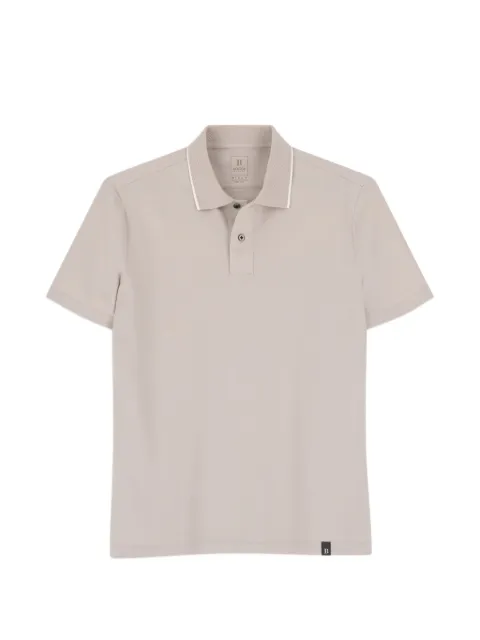 Boggi Milano polo in stretch cotton blend piqué Cool Jade-Fresh