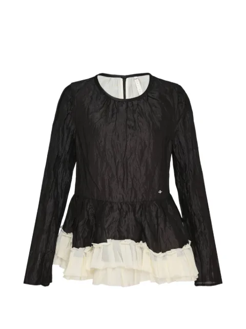 Renli Su crinkled-finish ruffled blouse