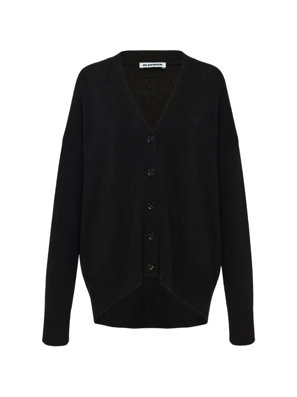 Jil Sander V-neck long-sleeve cardigan - Nero